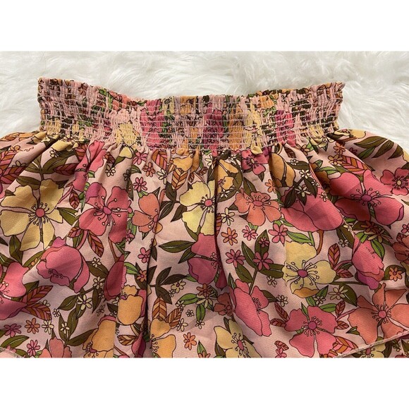 Show Me Your MUMU Sz Small Retro Floral Print Tiered Mini Skirt - Picture 2 of 3
